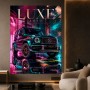Neon Luxus-SUV – Modernes Wandbild als Gallery Print