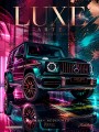 Neon Luxus-SUV – Modernes Wandbild als Gallery Print