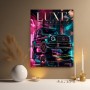 Neon Luxus-SUV – Modernes Wandbild als Gallery Print