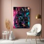Neon Luxus-SUV – Modernes Wandbild als Gallery Print