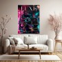 Neon Luxus-SUV – Modernes Wandbild als Gallery Print