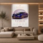 Bugatti Veyron Leinwand Poster in Violett und Roségold