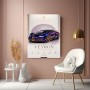 Bugatti Veyron Leinwand Poster in Violett und Roségold