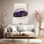 Bugatti Veyron Leinwand Poster in Violett und Roségold