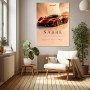 Roter Supersportwagen Sabre LT1 – Luxus Wandbild als Gallery Print