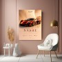 Roter Supersportwagen Sabre LT1 – Luxus Wandbild als Gallery Print