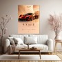 Roter Supersportwagen Sabre LT1 – Luxus Wandbild als Gallery Print