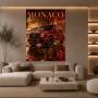 Luxus Wandbild Monaco Drive – Acrylglasbild mit rotem Geländewagen