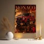 Luxus Wandbild Monaco Drive – Acrylglasbild mit rotem Geländewagen