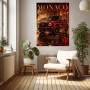 Luxus Wandbild Monaco Drive – Acrylglasbild mit rotem Geländewagen