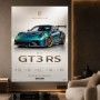 Porsche 911 GT3 RS – Modernes Wandbild als Gallery Leinwand