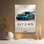 Porsche 911 GT3 RS – Modernes Wandbild als Gallery Leinwand