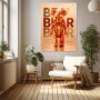 Bearbrick Anatomy Wandbild als Poster in Gold-Orange