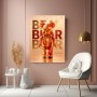 Bearbrick Anatomy Wandbild als Poster in Gold-Orange