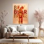 Bearbrick Anatomy Wandbild als Poster in Gold-Orange