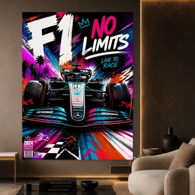 F1 No Limits – dynamisches Motorsport Wandbild als Canvas Print