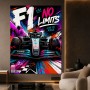 F1 No Limits – dynamisches Motorsport Wandbild als Canvas Print