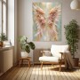 Himmlische Blütenflügel Wandbild Poster in Pastell und Gold