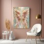 Himmlische Blütenflügel Wandbild Poster in Pastell und Gold