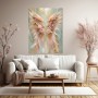 Himmlische Blütenflügel Wandbild Poster in Pastell und Gold