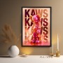 Pinke KAWS Figur – Modernes Wandbild als Gallery Print