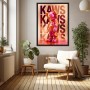 Pinke KAWS Figur – Modernes Wandbild als Gallery Print