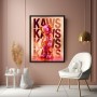 Pinke KAWS Figur – Modernes Wandbild als Gallery Print