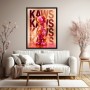 Pinke KAWS Figur – Modernes Wandbild als Gallery Print