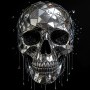 Spiegelnder Totenkopf als Modernes Wandbild und Acrylbild