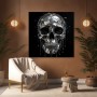 Spiegelnder Totenkopf als Modernes Wandbild und Acrylbild