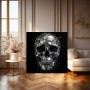 Spiegelnder Totenkopf als Modernes Wandbild und Acrylbild