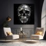 Spiegelnder Totenkopf als Modernes Wandbild und Acrylbild
