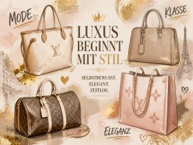 Luxus beginnt mit Stil Wandbild Poster in Rosé und Gold