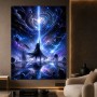 Kosmischer Lichtkrieger – Fantasy Wandbild als Gallery Leinwand