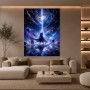 Kosmischer Lichtkrieger – Fantasy Wandbild als Gallery Leinwand