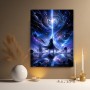 Kosmischer Lichtkrieger – Fantasy Wandbild als Gallery Leinwand