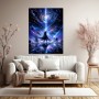 Kosmischer Lichtkrieger – Fantasy Wandbild als Gallery Leinwand