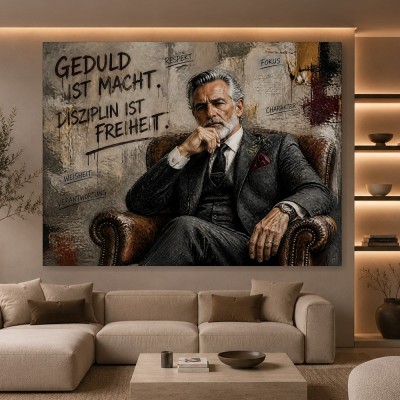Geduld ist Macht – Charakterstarkes Wandbild Poster