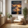 Create Your Own Destiny Wandbild Poster mit Bergpanorama