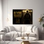 Outwork Yourself Wandbild – Basketball Poster in Gold-Schwarz
