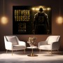 Outwork Yourself Wandbild – Basketball Poster in Gold-Schwarz