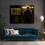 Outwork Yourself Wandbild – Basketball Poster in Gold-Schwarz