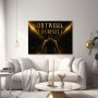 Outwork Yourself – Motivations Wandbild als Poster in Gold-Schwarz