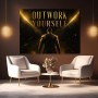 Outwork Yourself – Motivations Wandbild als Poster in Gold-Schwarz