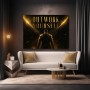 Outwork Yourself – Motivations Wandbild als Poster in Gold-Schwarz