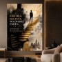 Erfolg beginnt – Wandbild als Gallery Leinwand in Gold-Schwarz