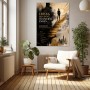 Erfolg beginnt – Wandbild als Gallery Leinwand in Gold-Schwarz