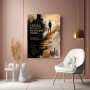 Erfolg beginnt – Wandbild als Gallery Leinwand in Gold-Schwarz