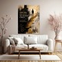 Erfolg beginnt – Wandbild als Gallery Leinwand in Gold-Schwarz