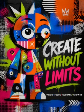 Create Without Limits – Modernes Wandbild als Poster